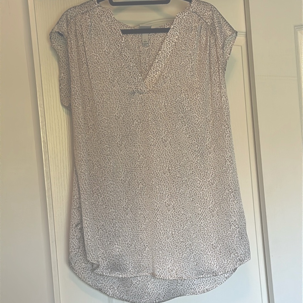Tiny Leopard Print Blouse